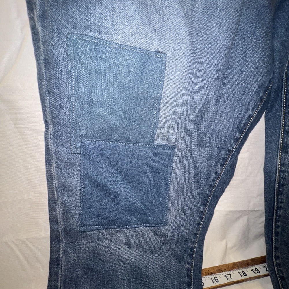 Universal Thread Boyfriend Cuffed Jeans Blue Medium Wash High Rise 14 NWT - Picture 2 of 10